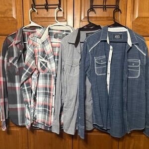 (4) Men's BKE Casual Dress Shirts - Athletic Fit
